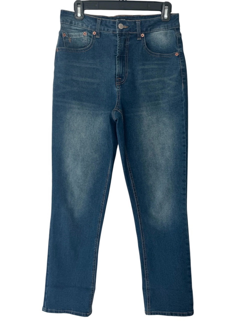 Frye High Rise Straight Leg Jeans Womens Size 2 26 Medium Wash Blue Denim